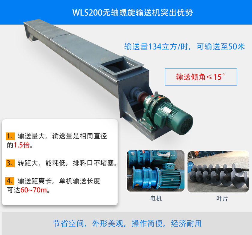 U型螺旋输送机突出优势